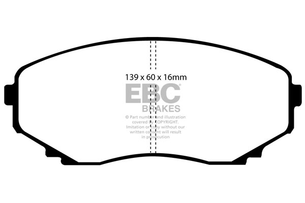 EBC Ultimax Front Brake Pads for Mazda Bongo Friendee 2.5 TD 95 /> 05