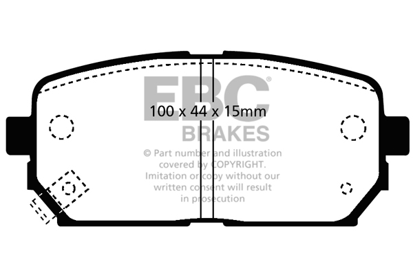 Oe Replacement Pad Set Ebc Ultimax Rear Brake Pads Dp1806