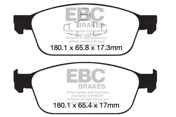 EBC GREENSTUFF BRAKE PADS REAR DP21749 TO FIT FOCUS MK2//3