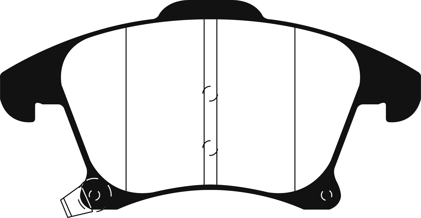 Desenho técnico da pastilha EBC DP42269R, forma DPX2269